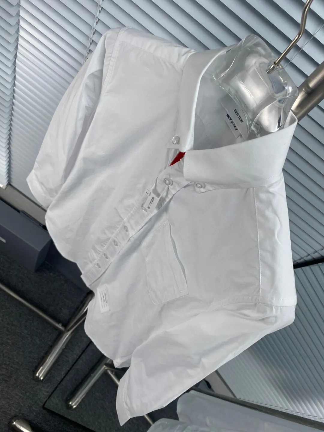 （TBNew Arrival Classic ） THOM BROWNE .TB Same Style 80 Breathable Same Style Authentic ：White/Blue Size：0/1/2/3/4